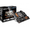Мат. плата ASRock H170M Pro4S <S1151, iH170, 4*DDR4, 2*PCI-E16x, DVI, HDMI, SATAIII+RAID, GB Lan, USB3.0, mATX, Retail>
