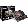 Мат. плата ASRock Z170M Pro4S <S1151, Z170, 4*DDR4, 2*PCI-E16x, SATA RAID, HDMI, DVI, GB Lan, USB3.0, ATX, Retail>