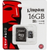 Флеш карта microSDHC 16Gb Class10 Kingston SDC10G2/16GB + adapter