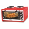 Мини-печь EFBA 5005 42л-44л, 1200 Вт, таймер, 2 конф., красный