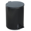 Урна для мусора Бюрократ UC-15L/BLACK с педалью цилиндрическая 15л. металл черный