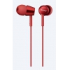 Наушники вкладыши Sony MDREX150R.E 1.2м красный проводные (в ушной раковине)