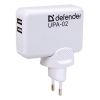 Адаптер питания UPA-02 5V/2.1A 83520 DEFENDER Сетевой адаптер UPA-02 2портаUSB, 5V/2.1А, блистер