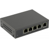 Коммутатор PoE 4 порта 10/100Mbps ORIENT SWP-6504POE 4xPoE+1xUplink RJ45, IEEE 802.3af, мощность 15.4 Вт на порт, БП 52В/1.25А, настенный крепеж в ком