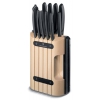 Набор ножей кухон. Victorinox Swiss Classic (6.7153.11) компл.:11шт с подставкой черный подар.коробка