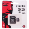 Память Kingston (microSDHC) 8 Gb class UHS-l SDC10G2/8GB + адаптер