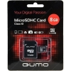 Память QUMO (microSDHC) 8 Gb class 10