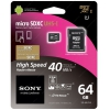 Память Sony (MicroSDXC) 64 Gb class UHS-I (10+)