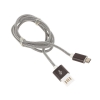 Кабель USB 2.0 Cablexpert, AM/microBM 5P, 1м, армированная оплетка, разъемы темно-серый металлик CCB-mUSBgy1m