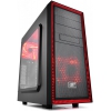 Корпус Miditower Deepcool Tesseract SW-RD, USB3, Red, Window, без БП