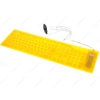 Клавиатура проводная AgeStar AS-HSK810FA (Yellow) combo USB+ PS/2, гибкая, желтая