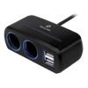 Разветвитель роз.прикуривателя Neoline SL-221 2xSoc 2xUSB каб.:0.9м черный