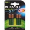 Аккумулятор Duracell "AAA" 850 mAh 1.2V NiMH [HR03-4BL] 4шт.