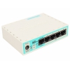 Маршрутизатор MikroTik RB750r2 hEX lite  with 850MHz CPU, 64MB RAM, 5 LAN ports, RouterOS L4, plastic case, PSU