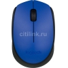 Мышь Logitech M171 синий/черный оптическая (1000dpi) беспроводная USB (2but) (910-004640)
