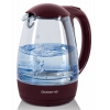 Чайник электрический Polaris PWK1768CGL 1.7л. 2200Вт бордовый (корпус: стекло)