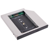 Адаптер оптибей Espada 12M2 (optibay, hdd caddy) NGFF (M.2) SSD to miniSATA 12,7мм для подключения SSD NGFF к ноутбуку вместо DVD 15. (41086)