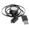 Кабель Deppa для мобильных устройств microUSB-USB (0,8 м, Автосмотка, Черный)