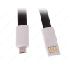 Кабель micro USB (M) - USB (M), 0.22м, DEXP [UMBF022] 2A; Плоская форма; Черный