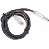 Кабель micro USB (M) - USB (M), 1м, DEXP Premium [UMBlSI100DM] 2A; Джинсовая оплетка; Синий