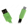 Кабель InterStep для мобильных устройств microUSB-USB (1 м, зелено-черный)