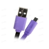 Кабель InterStep для мобильных устройств microUSB-USB (1 м, фиолетово-черный)