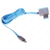 Кабель micro USB, Vertex (2,1А, 2xUSB, свободный USB, синий)