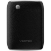 Портативный аккумулятор 6000 mAh Vertex XtraLife (2А, 2хUSB, тиснение под кожу, компактный кабель), черный
