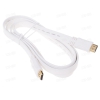 Кабель HDMI (M) - HDMI (M), 1.5m, DEXP [STA-3013C015] вер. 1.4; Плоская форма; Белый