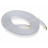 Кабель HDMI (M) - HDMI (M) Pro Legend, 3м. [вер. 1.4, Плоский, Белый], [HDFW3]