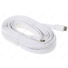 Кабель HDMI (M) - HDMI (M), 10m, DEXP [STA-3013C100] вер. 1.4; Плоская форма; Белый