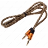 Кабель 3.5 Jack (M) - 3.5 Jack (M), 1m, DEXP premium [SI010-JJ-M] В оплетке; Черный
