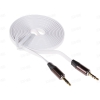 Кабель соединительный 3.5 Jack (M) - 3.5 Jack (M), 2m, Cason, плоский кабель, белый