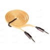 Кабель соединительный 3.5 Jack (M) - 3.5 Jack (M), 2m, Cason, плоский кабель, желтый