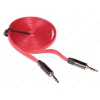 Кабель соединительный 3.5 Jack (M) - 3.5 Jack (M), 2m, Cason, плоский кабель, красный