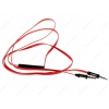 Кабель соединительный 3.5 Jack (M) 3pin - 3.5 Jack (M) 4pin, 1,2m, Cason, с микрофоном, красный