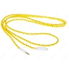Кабель удлинительный 3.5 Jack (M) - 3.5 Jack (F), 1,5m, Cason, текстиль, желтый