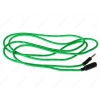 Кабель удлинительный 3.5 Jack (M) - 3.5 Jack (F), 1,5m, Cason, текстиль, зеленый
