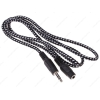 Кабель 3.5 Jack (M) - 3.5 Jack (F), 1m, DEXP [H010-JJF-M] В оплетке; Черный