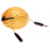 Кабель удлинительный 3.5 Jack (M) - 3.5 Jack (F), 3m, Cason, плоский кабель, желтый