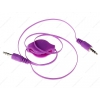 Кабель соединительный 3.5 Jack (M) - 3.5 Jack (M), 0,8m, Cason, автоскрутка, фиолетовый