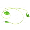 Кабель удлинительный 3.5 Jack (M) - 2*3.5 Jack (F), 0,8m, Cason, автоскрутка, зеленый