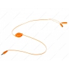 Кабель удлинительный 3.5 Jack (M) - 2*3.5 Jack (F), 0,8m, Cason, автоскрутка, оранжевый
