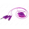 Кабель удлинительный 3.5 Jack (M) - 2*3.5 Jack (F), 0,8m, Cason, автоскрутка, фиолетовый