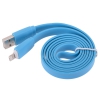 USB кабель "LP" для Apple iPhone/iPad 8 pin плоский широкий (синий/европакет) SM000103