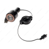 АЗУ micro USB InterStep (2А,2xUSB+Кабель/Автосмотка, черный)