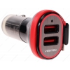 АЗУ micro USB, Vertex (3,4А, 2xUSB, система хранения кабеля, черно-красный)