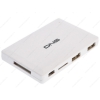 Считыватель DNS/Air Tone AT-CR01 [SD/SDHC/MicroSD/MS/xD/M2] + USB2.0HUB   USB2.0 White