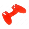 Чехол для геймпада DualShock 4 [силикон; прозрачный красный]