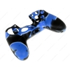 Чехол для геймпада DualShock 4 [силикон; черно-голубой камуфляж]